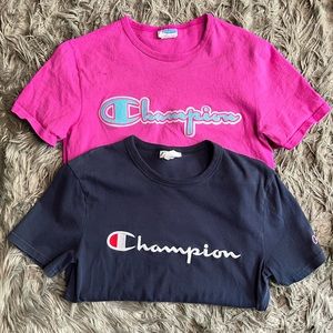 Champion Navy Blue and Pink Shirt Bundle Size Small